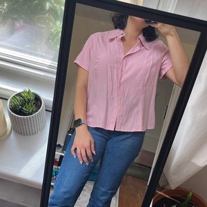 vintage short sleeved pink shirt